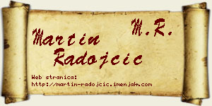 Martin Radojčić vizit kartica